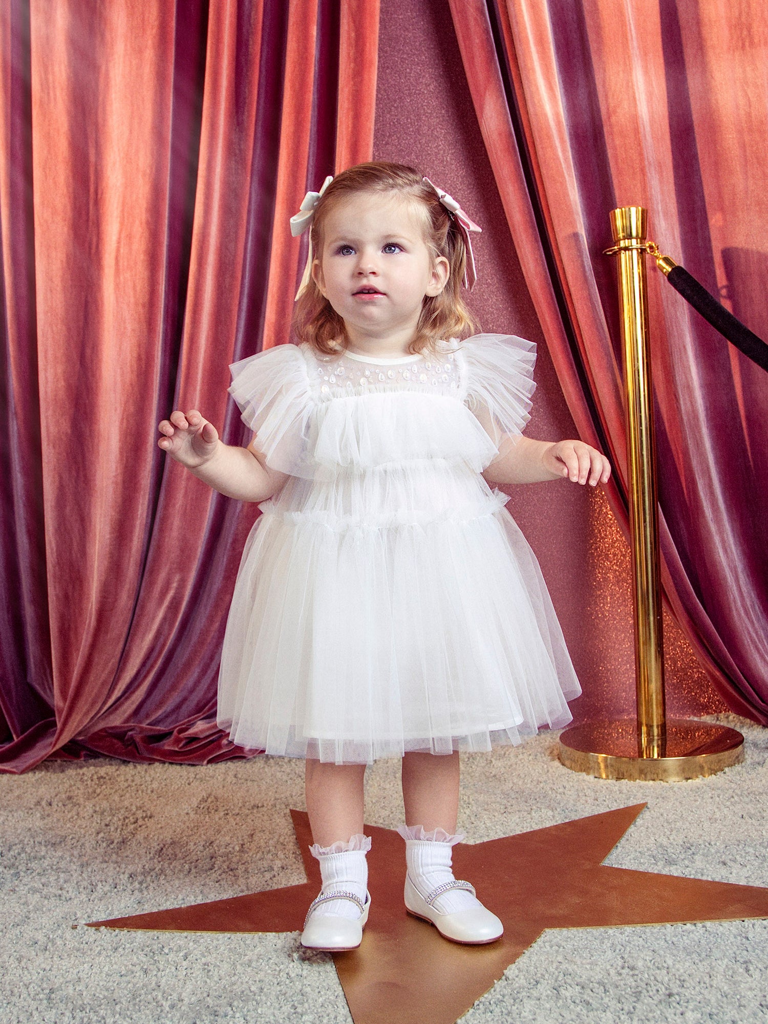 Tutu Du Monde Bebe Ziegfeld Tulle Dress - Milk