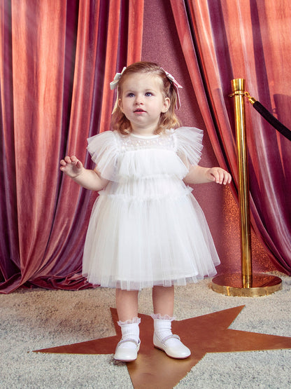 Tutu Du Monde Bebe Ziegfeld Tulle Dress - Milk
