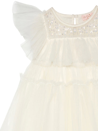 Tutu Du Monde Bebe Ziegfeld Tulle Dress - Milk