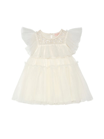 Tutu Du Monde Bebe Ziegfeld Tulle Dress - Milk