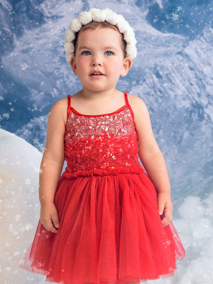 Tutu Du Monde Bebe Winter Waltz Tutu Dress - Red Velvet