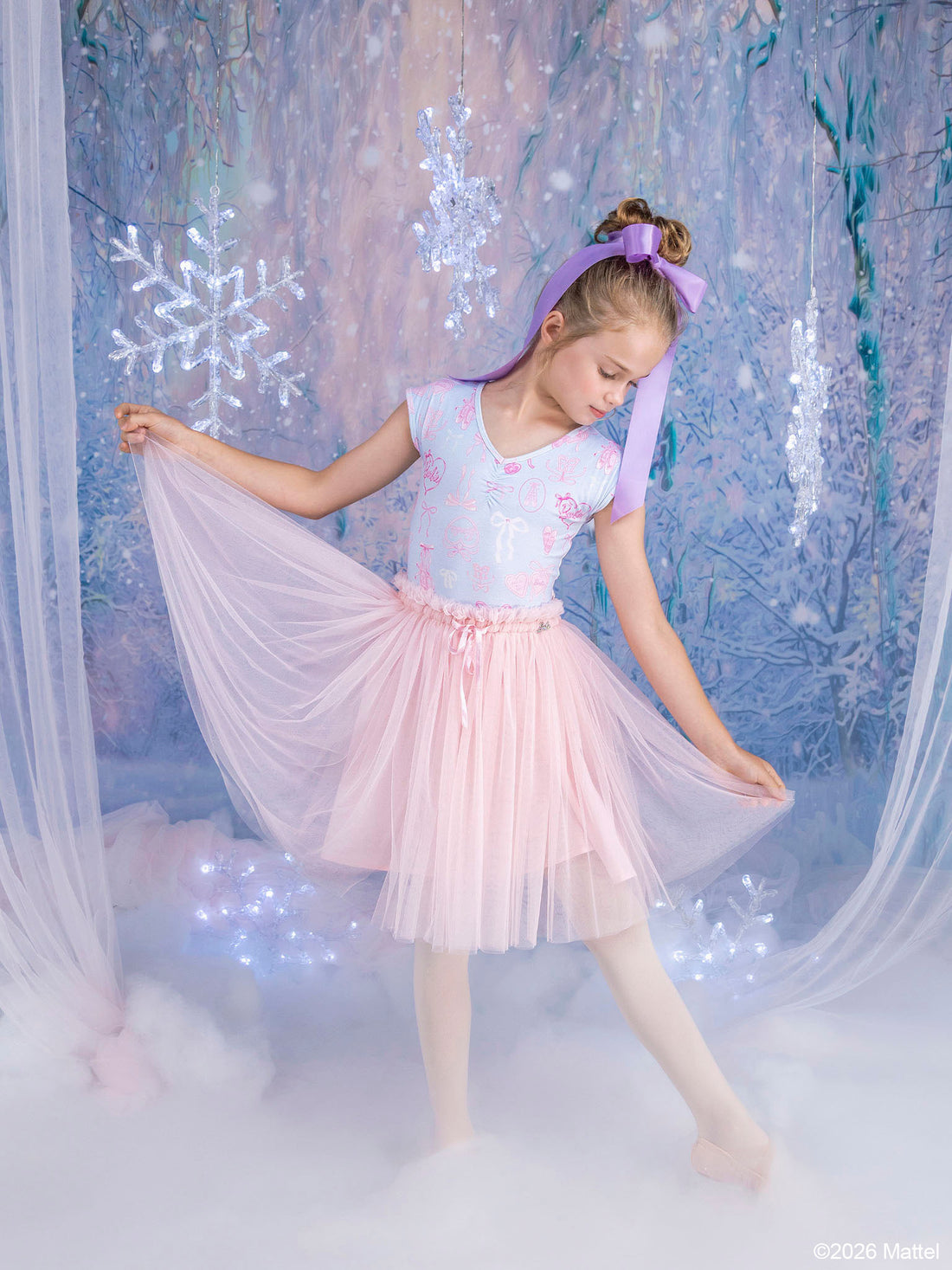 Tutu Du Monde Barbie Frosted Flare Skirt - Satin Bow