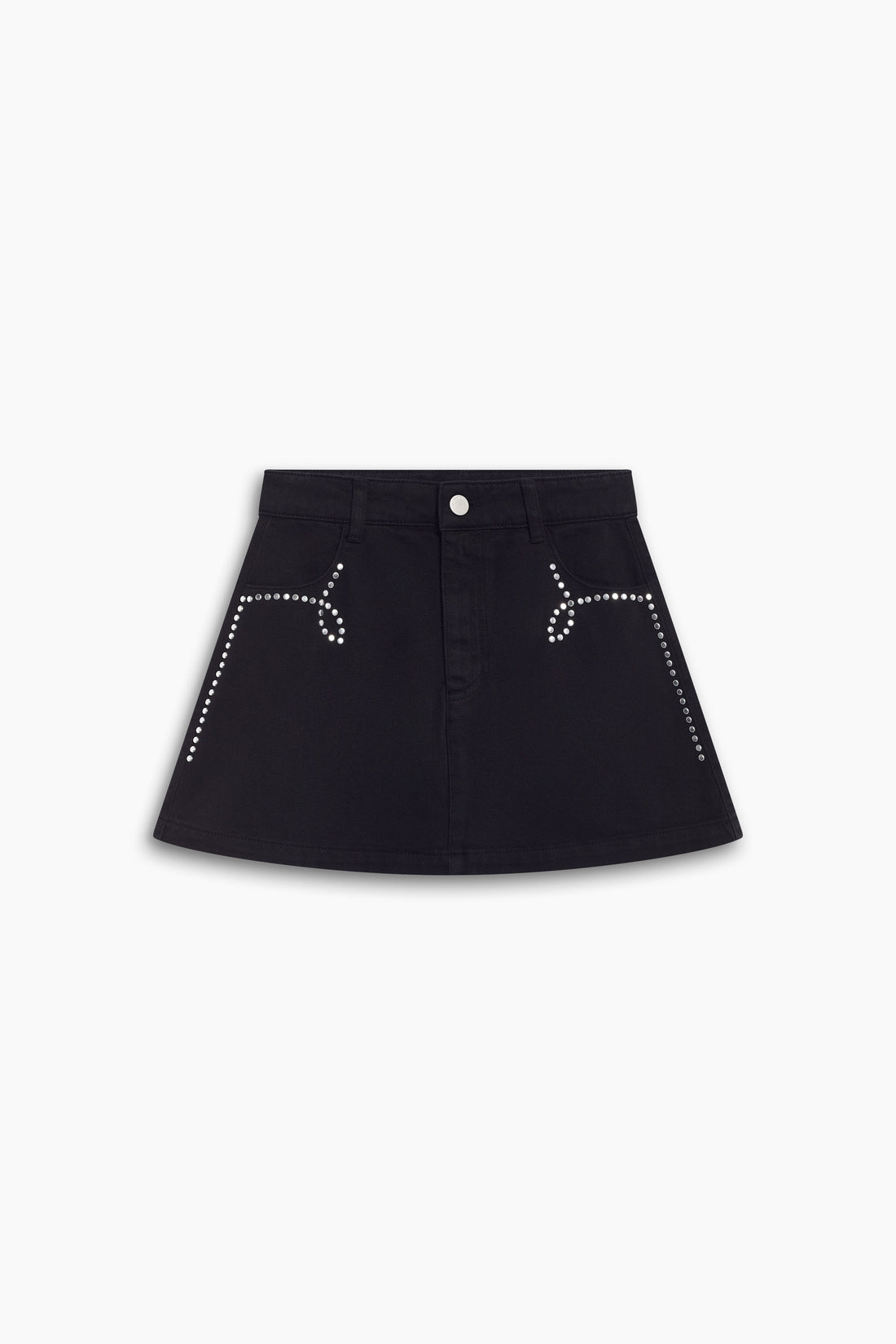 The New Society TNS Teen Denim Studded Skirt - Moonless Night