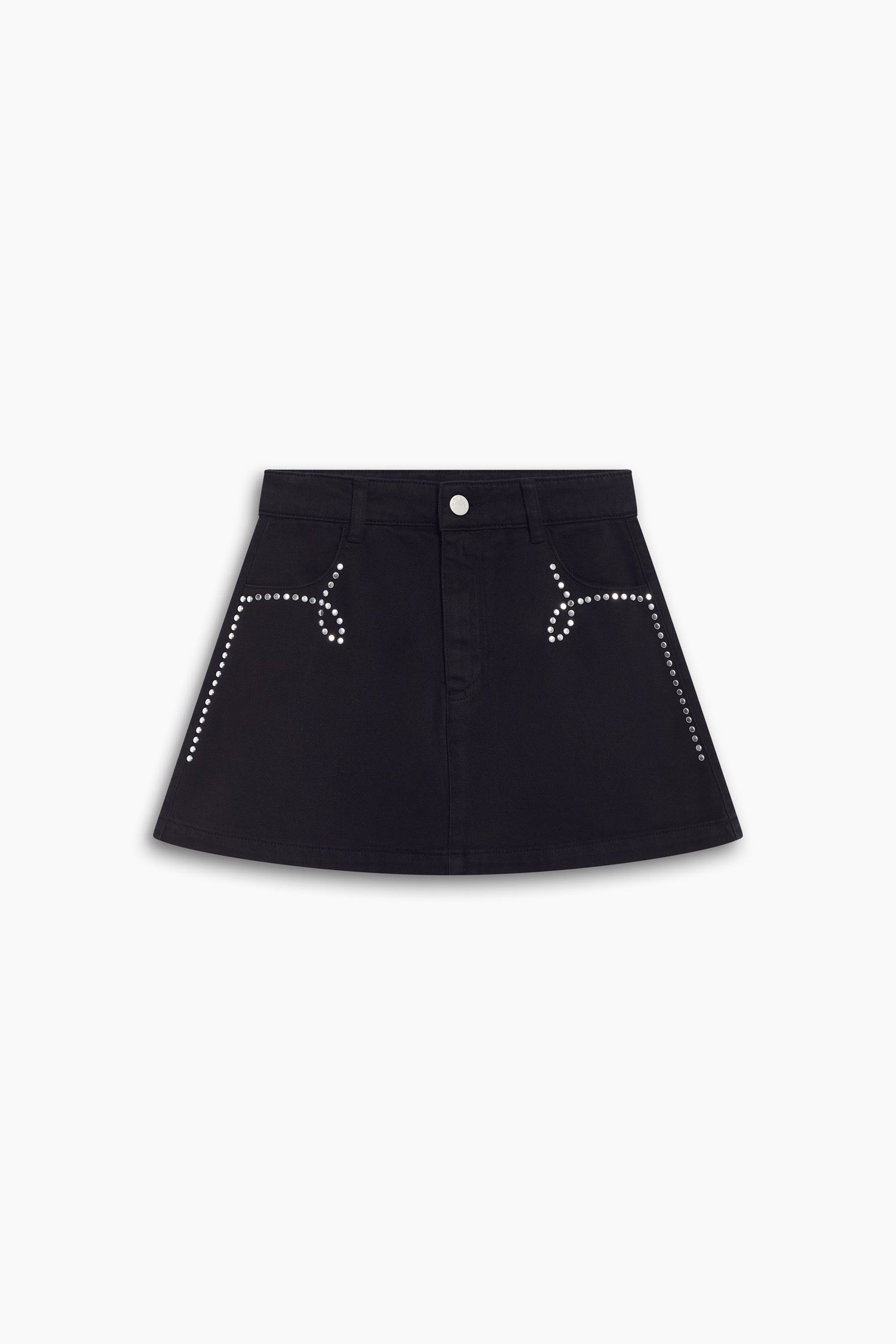 The New Society TNS Teen Denim Studded Skirt - Moonless Night