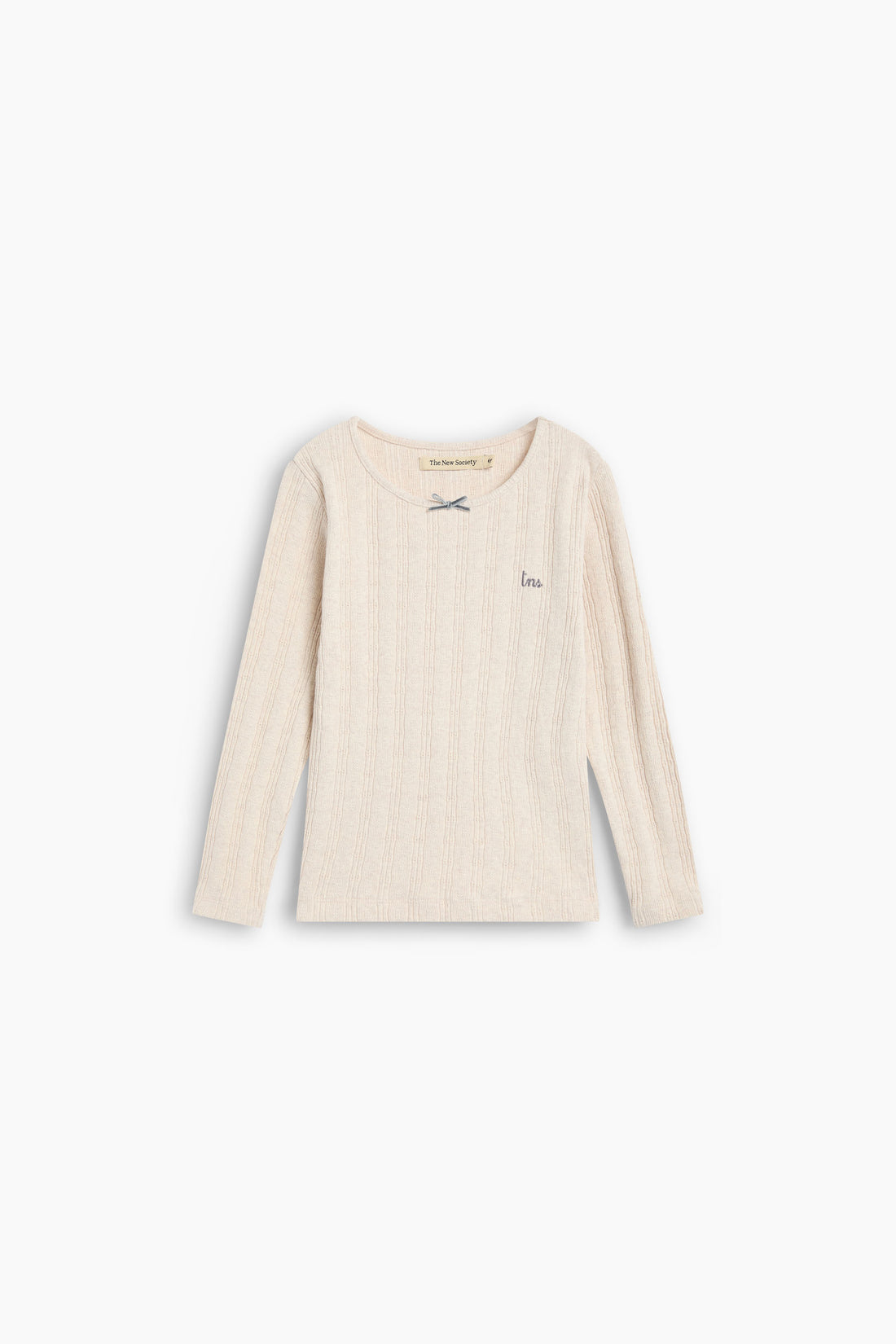 The New Society TNS  Logo Tee - Whisper White Melange