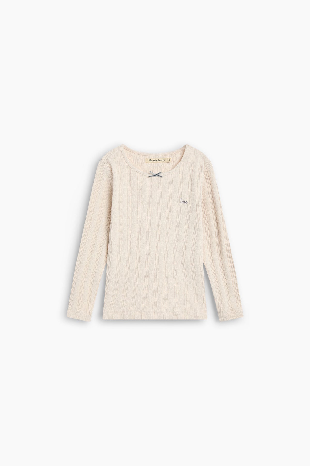 The New Society TNS  Logo Tee - Whisper White Melange