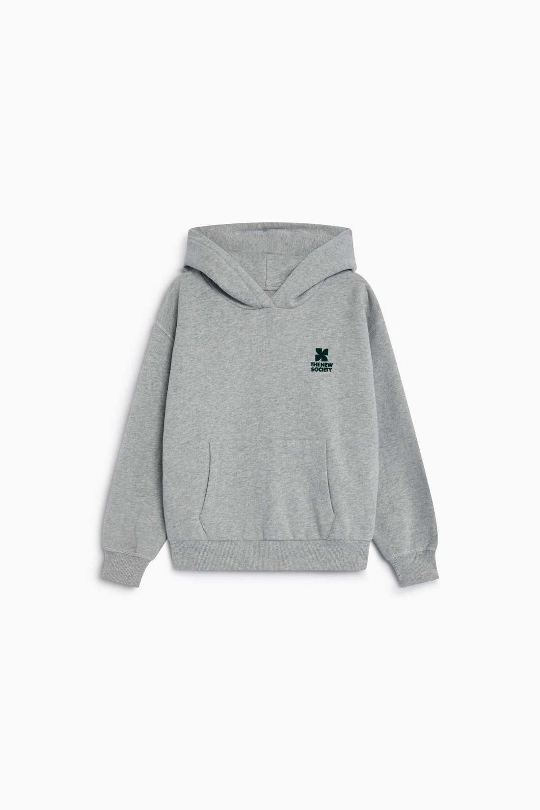 The New Society Logo Hoodie - Mid Grey Melange