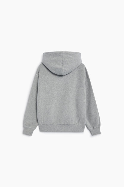 The New Society Logo Hoodie - Mid Grey Melange