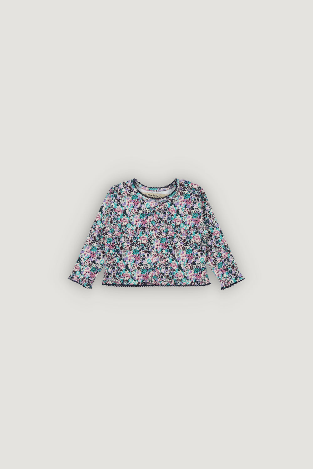 The New Society TNS Logo Rib Baby Tee - Ashby Print