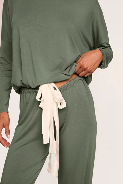 Eberjey Gisele Slouchy Set - Desert Sage/Ivory