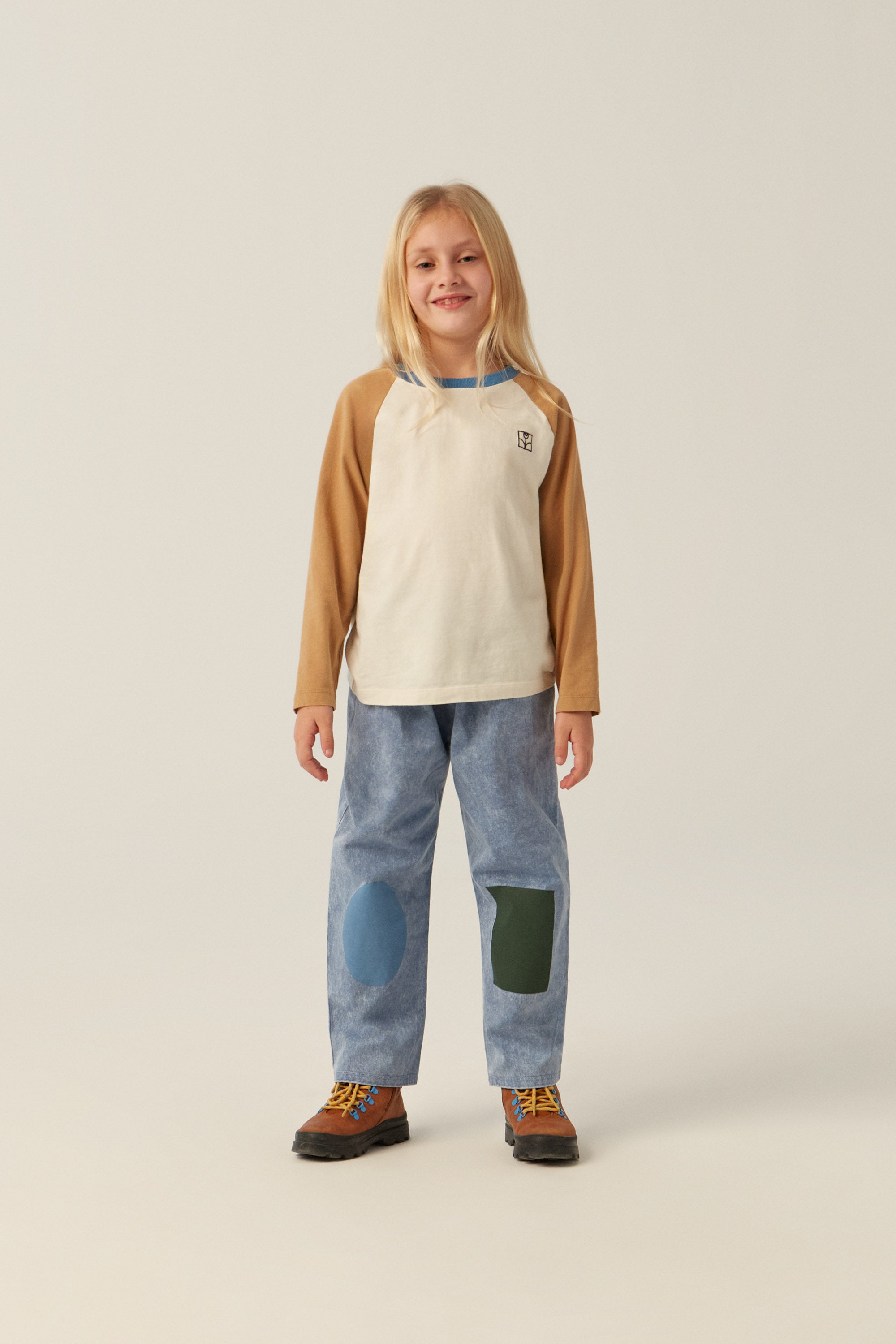 The Campamento Color Block Ecru T-shirt - Ecru