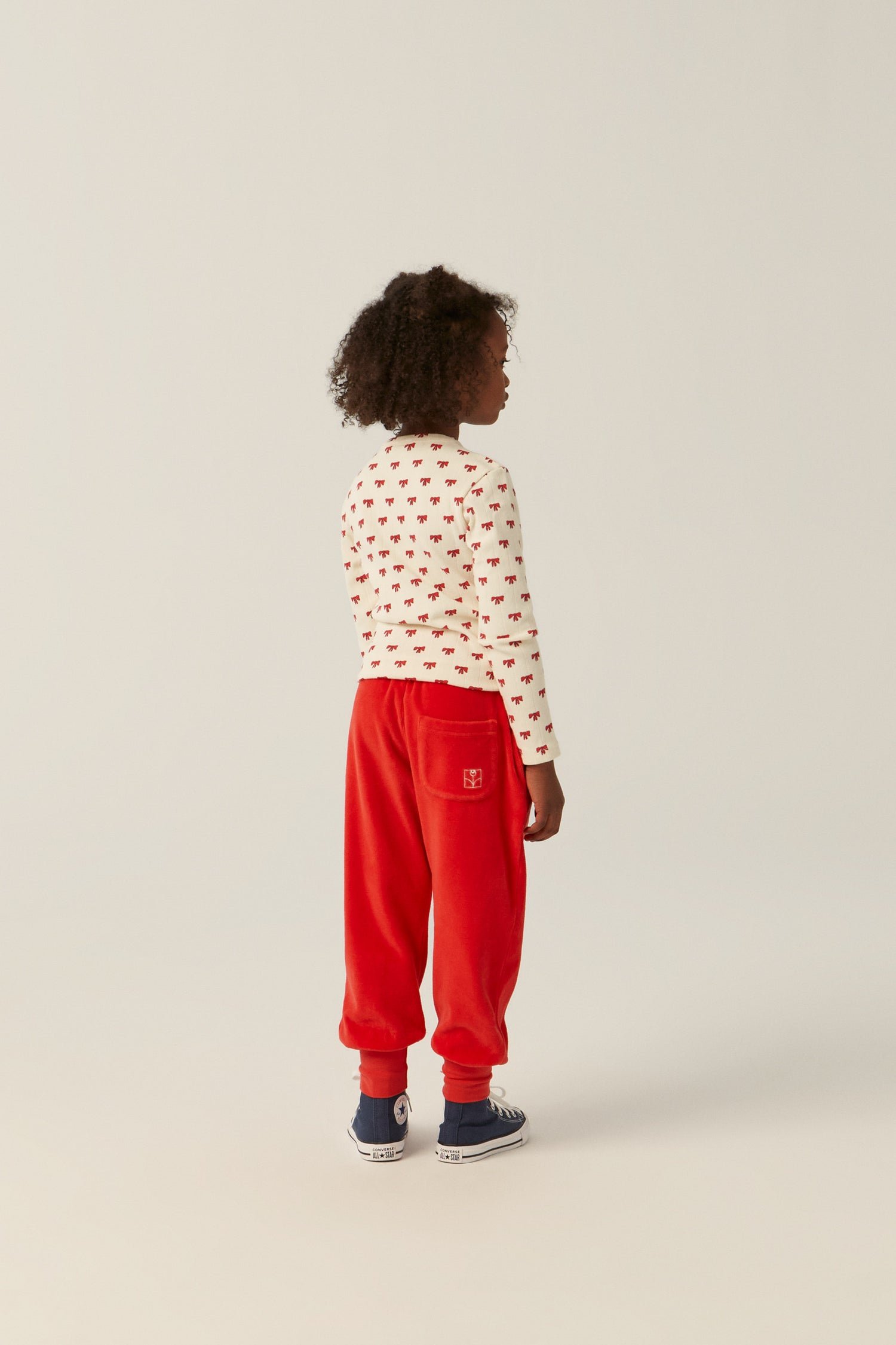 The Campamento Red Bows T-shirt - Ecru