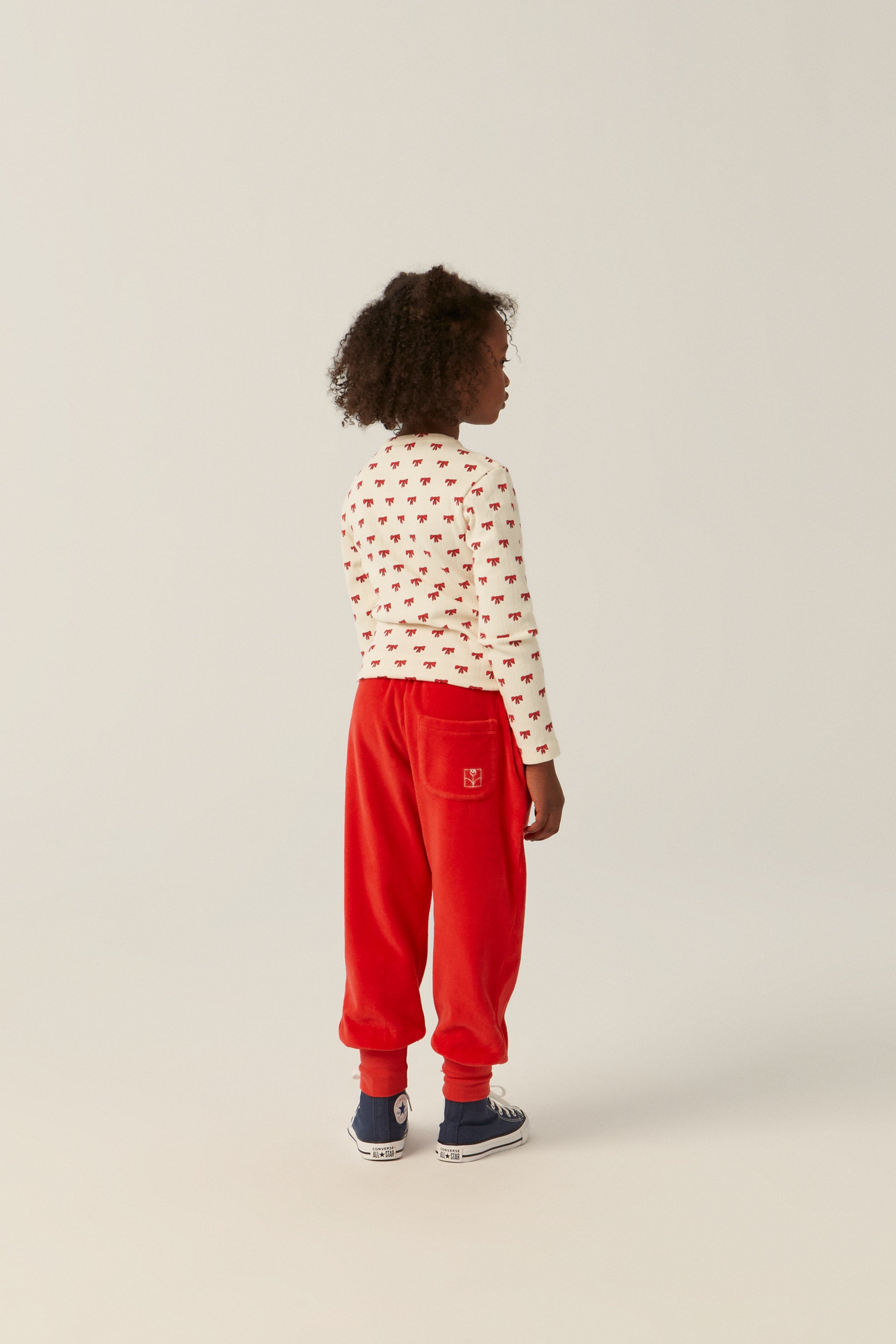 The Campamento Red Bows T-shirt - Ecru