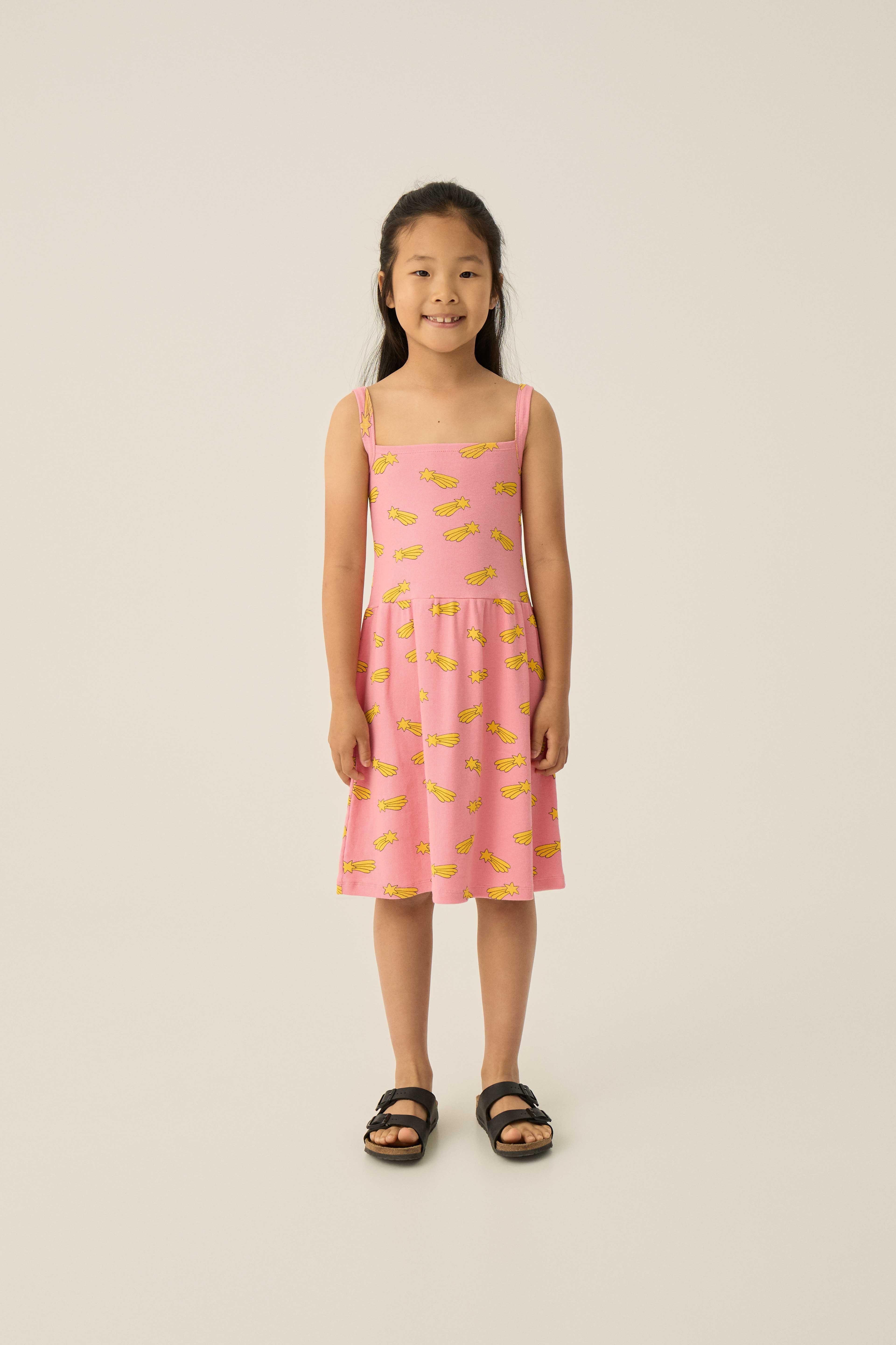 The Campamento Falling Stars Allover Dress - Pink