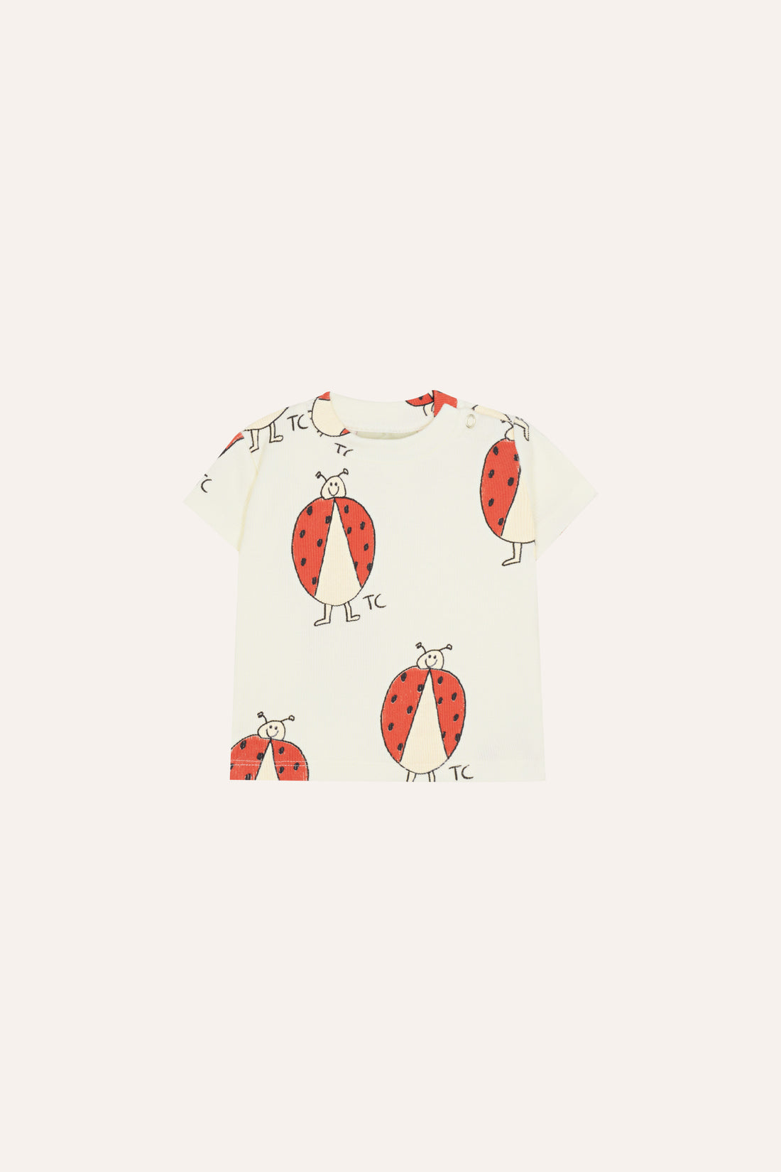 The Campamento Ladybug Allover Ecru Baby T-shirt - Ecru