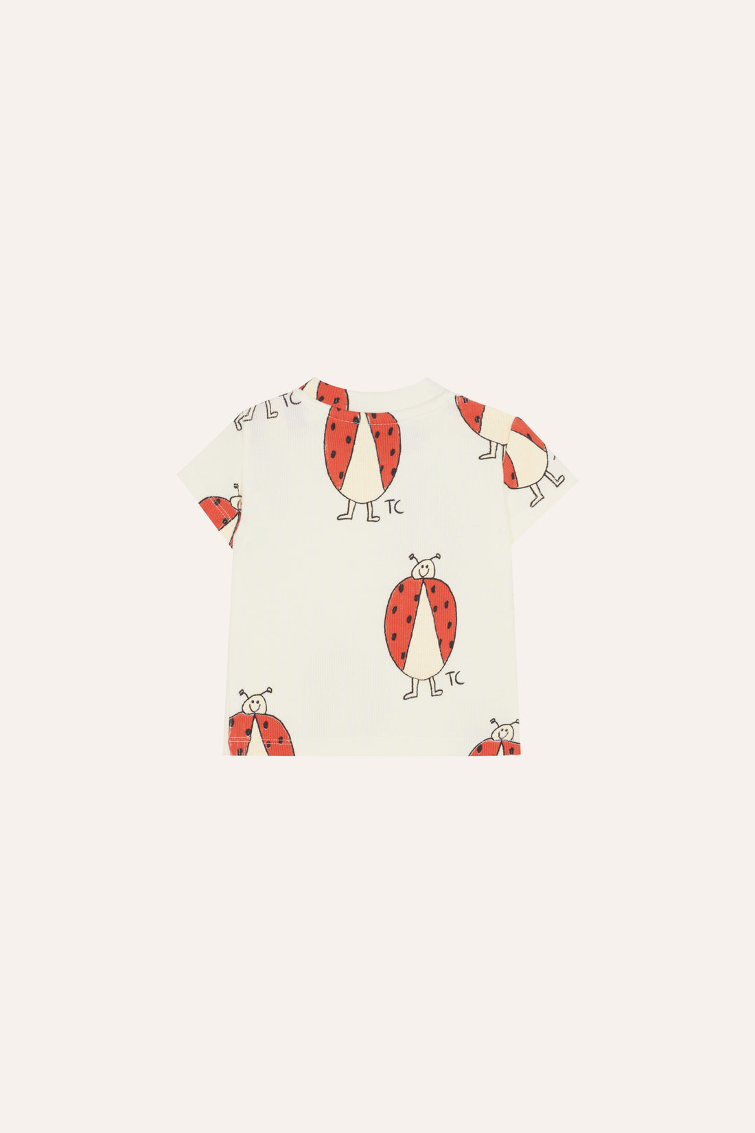 The Campamento Ladybug Allover Ecru Baby T-shirt - Ecru