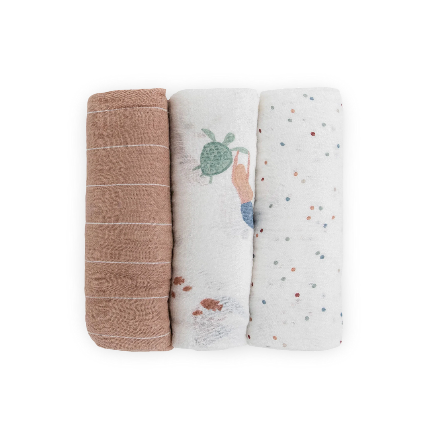 Little Unicorn Cotton Muslin Swaddle Blanket 3 Pack - Mermaids