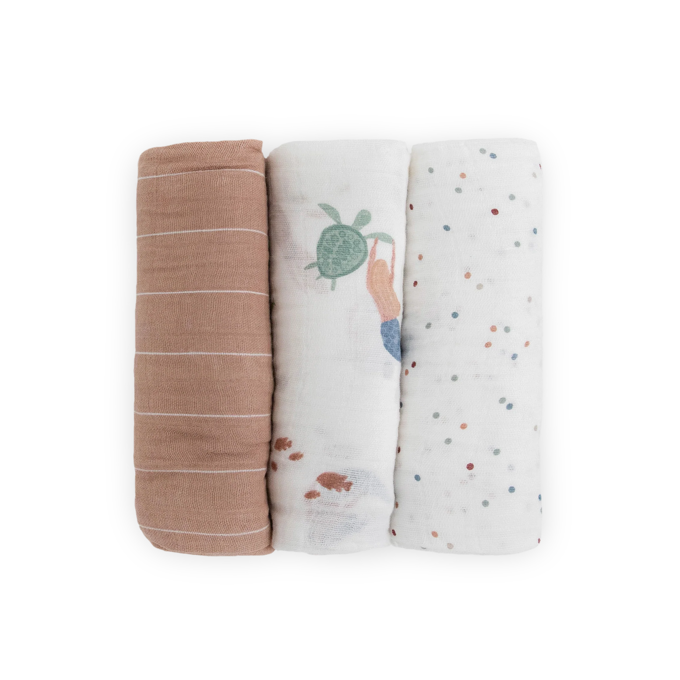 Little Unicorn Cotton Muslin Swaddle Blanket 3 Pack - Mermaids