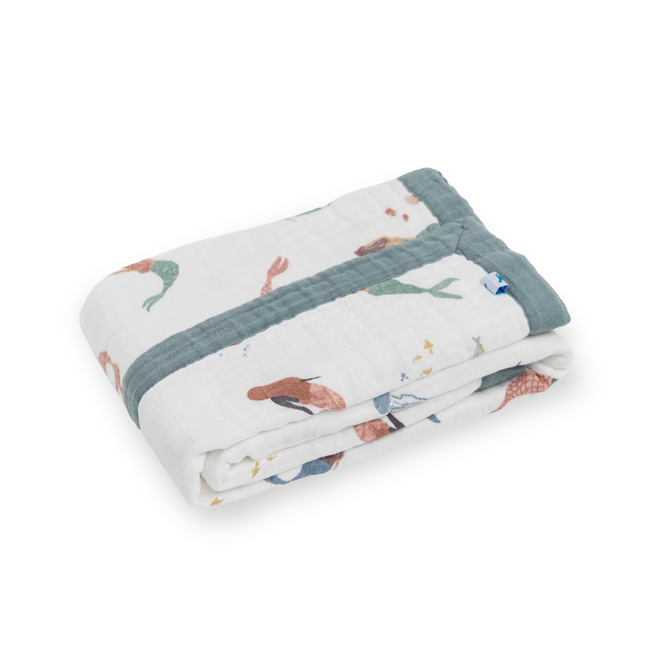 Little Unicorn Cotton Muslin Baby Quilt - Mermaids