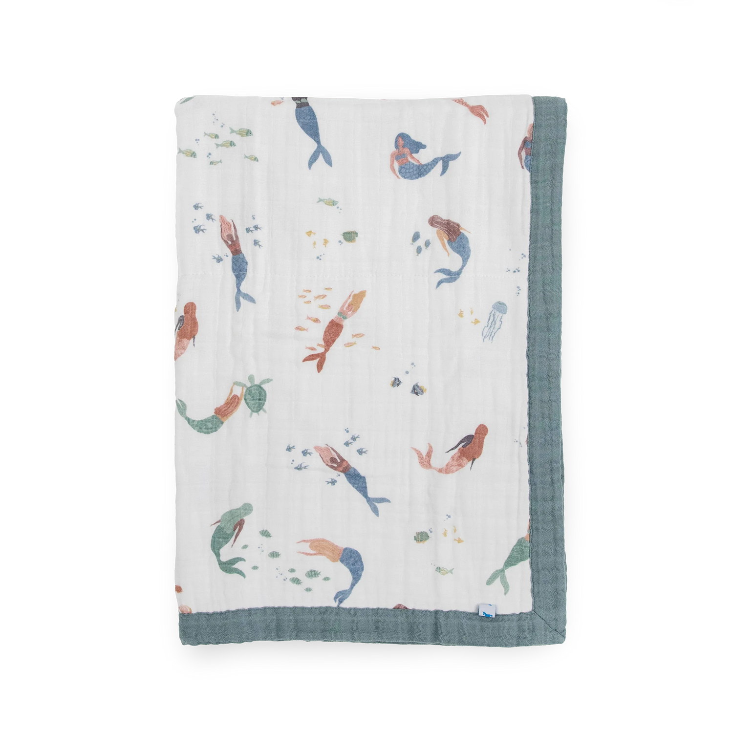 Little Unicorn Cotton Muslin Baby Quilt - Mermaids