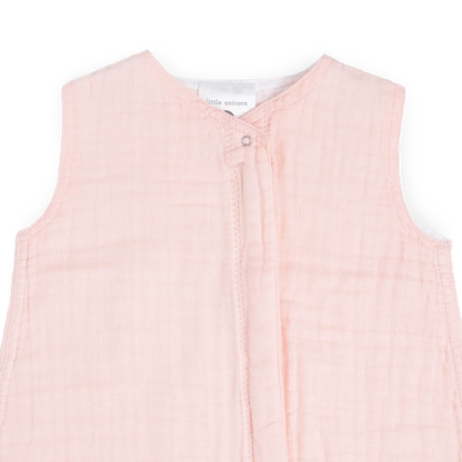 Little Unicorn Cotton Muslin Sleep Bag - Light Pink