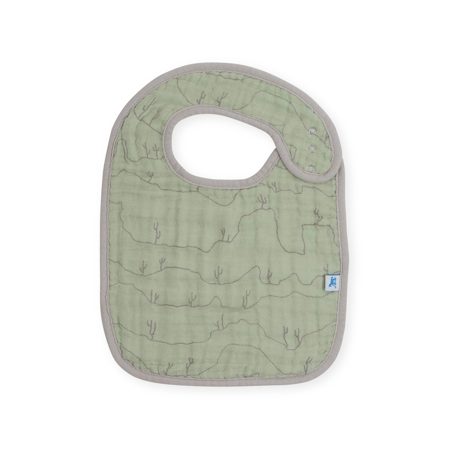 Little Unicorn Cotton Muslin classic Bib 3 Pack - Adobe Checker