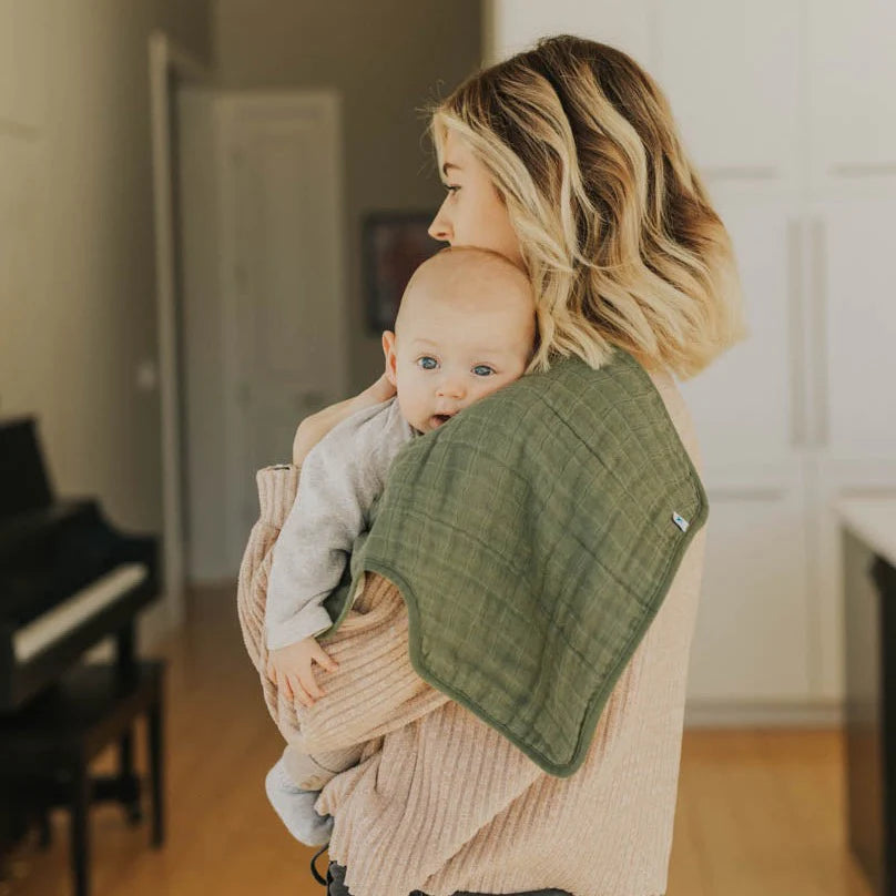 Little Unicorn Cotton Muslin Burp Cloth 2 Pack - Fern