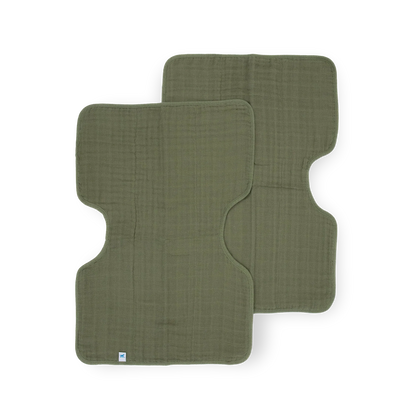 Little Unicorn Cotton Muslin Burp Cloth 2 Pack - Fern