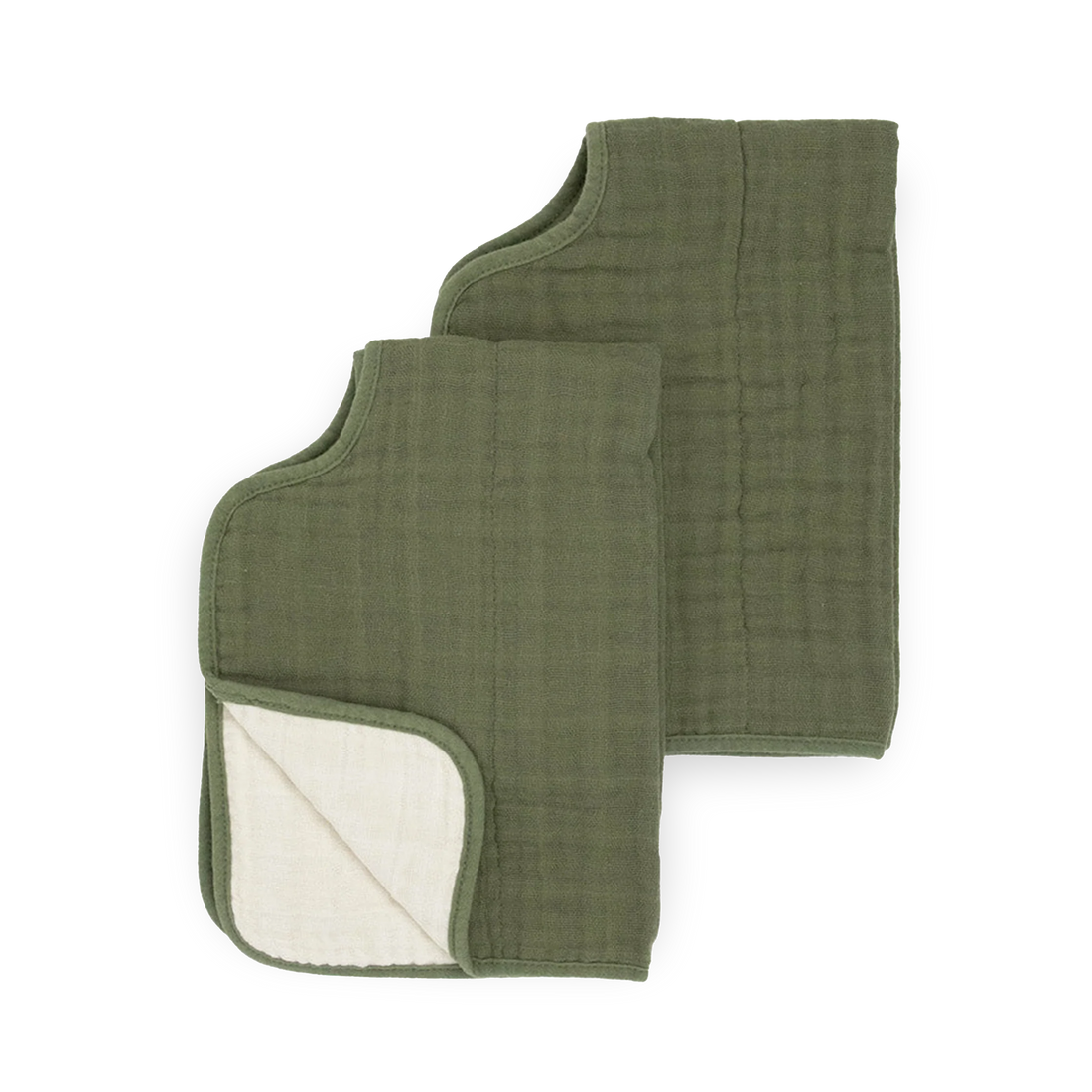 Little Unicorn Cotton Muslin Burp Cloth 2 Pack - Fern