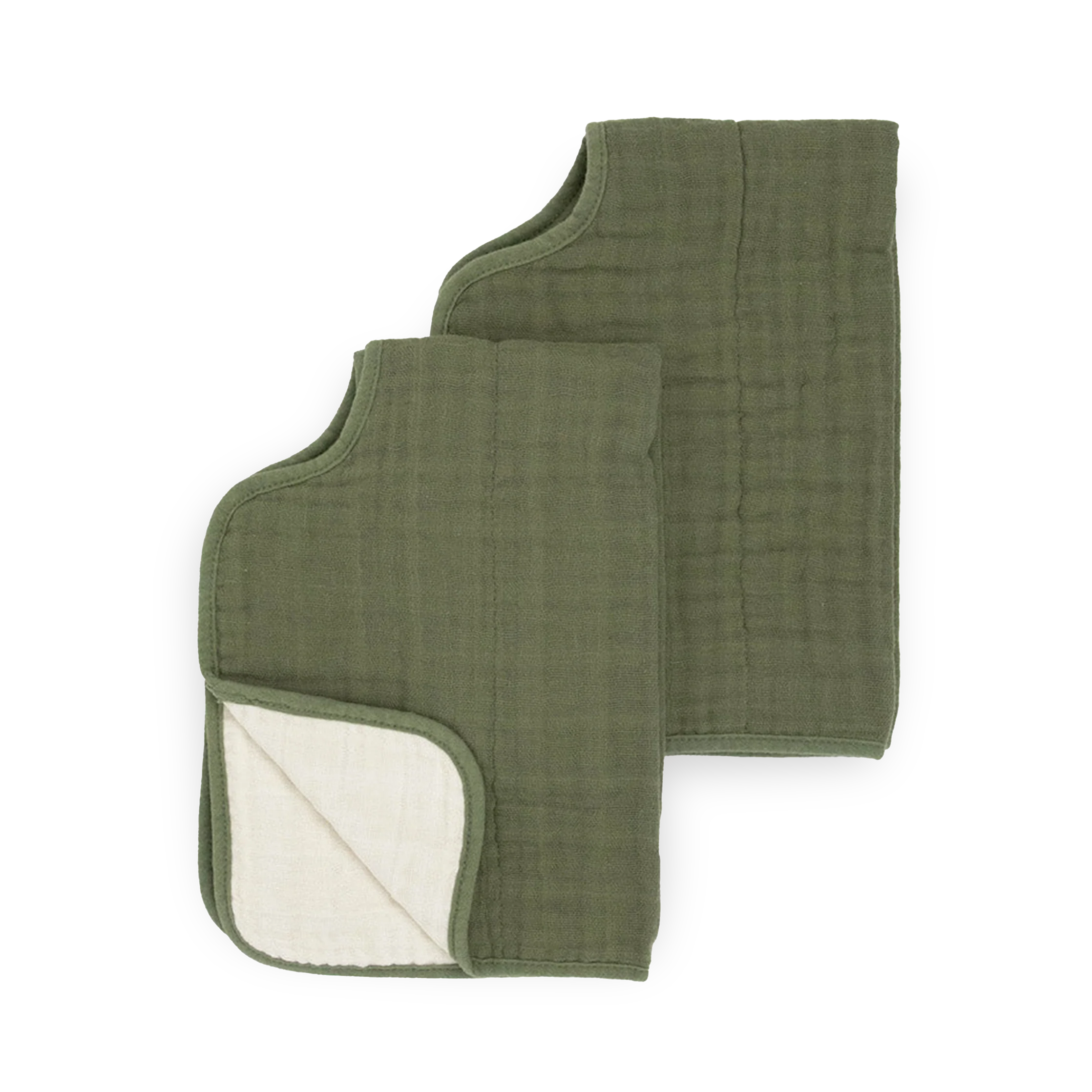 Little Unicorn Cotton Muslin Burp Cloth 2 Pack - Fern