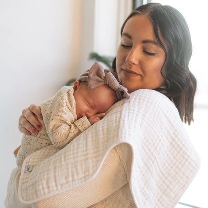 Little Unicorn Cotton Muslin Burp Cloth 2 Pack - Tan Gingham