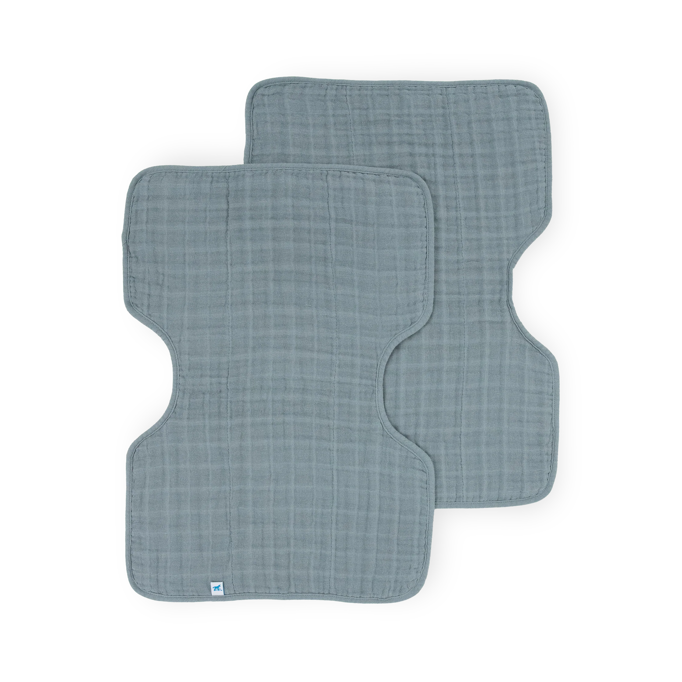 Little Unicorn Cotton Muslin Burp Cloth 2 Pack - Sea