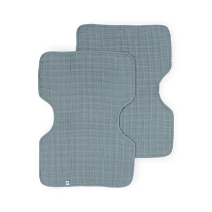 Little Unicorn Cotton Muslin Burp Cloth 2 Pack - Sea