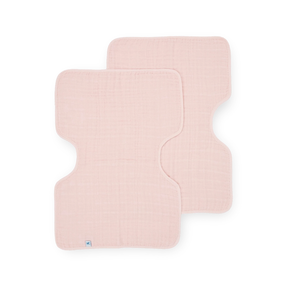 Little Unicorn Cotton Muslin Burp Cloth 2 Pack -  Light Pink