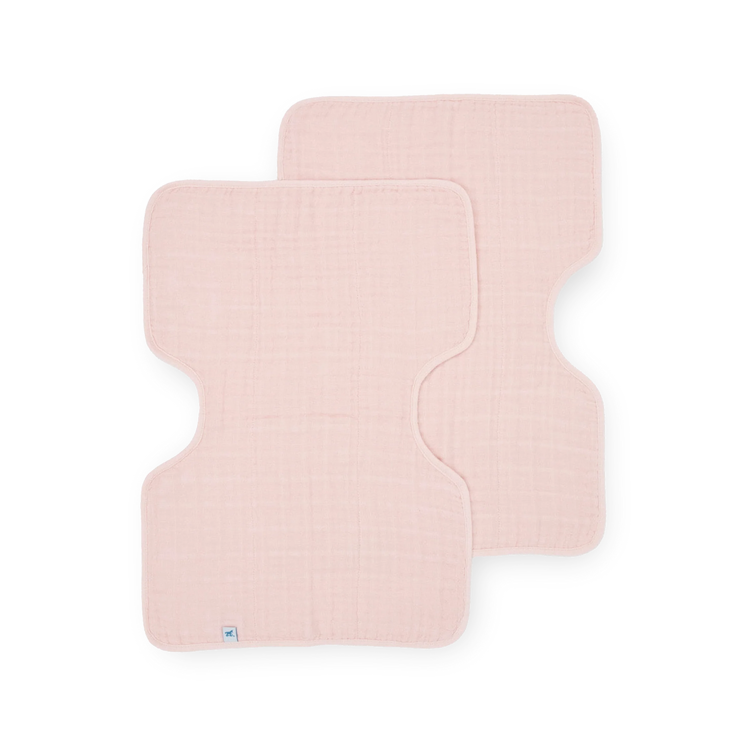 Little Unicorn Cotton Muslin Burp Cloth 2 Pack -  Light Pink