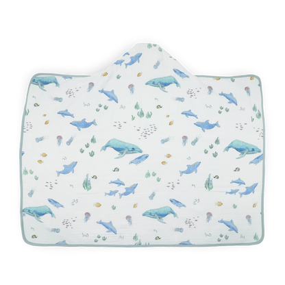Little Unicorn Toddler Hooded Towel - Whales