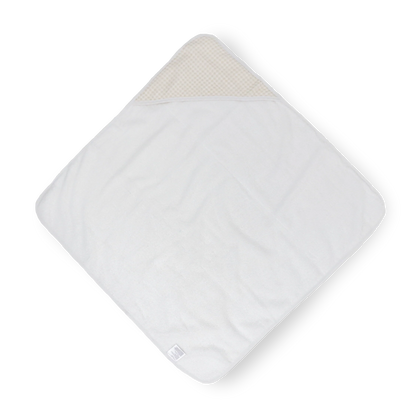 Little Unicorn Infant Hooded Towel - Tan Gingham