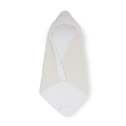 Little Unicorn Infant Hooded Towel - Tan Gingham