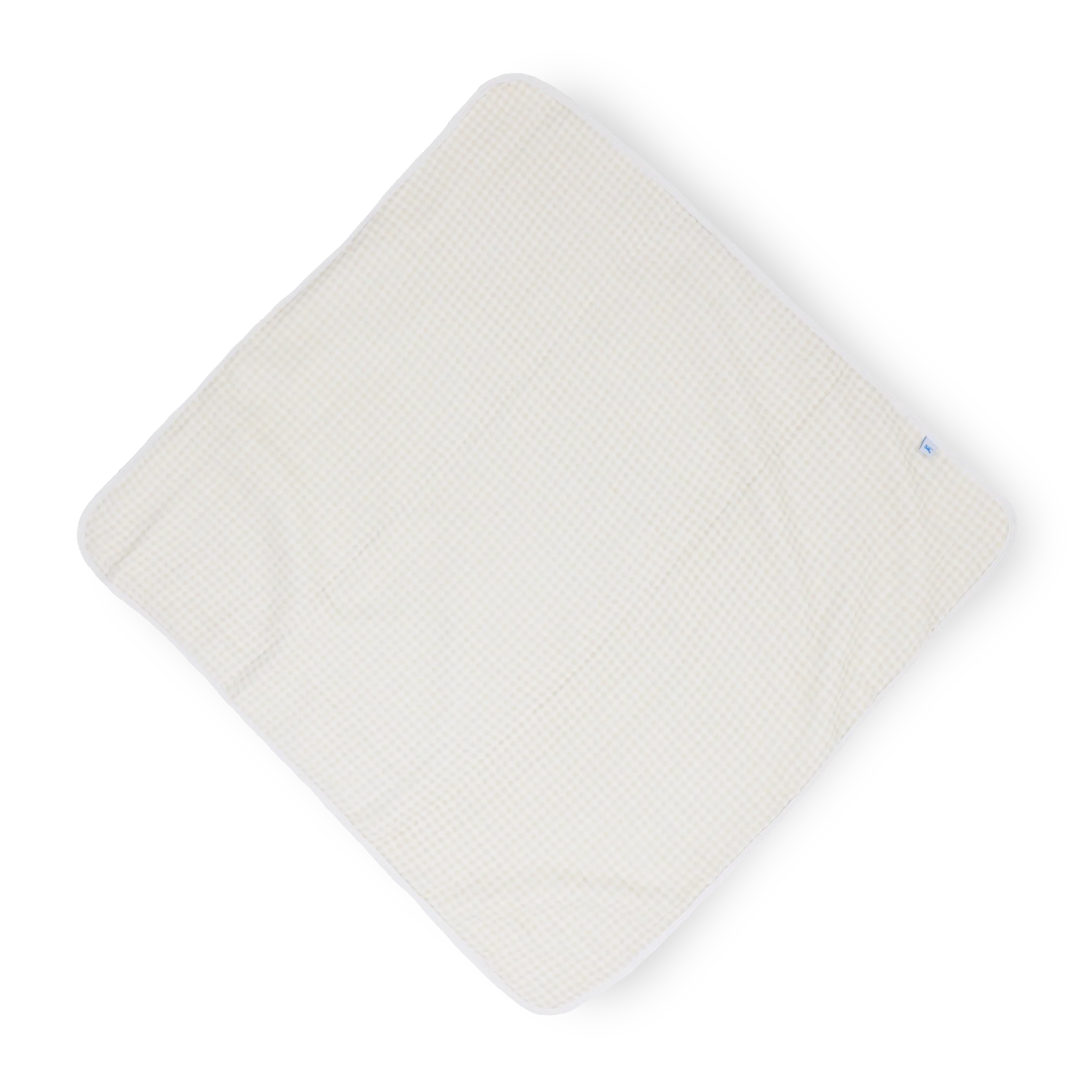 Little Unicorn Infant Hooded Towel - Tan Gingham