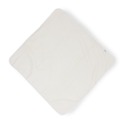 Little Unicorn Infant Hooded Towel - Tan Gingham