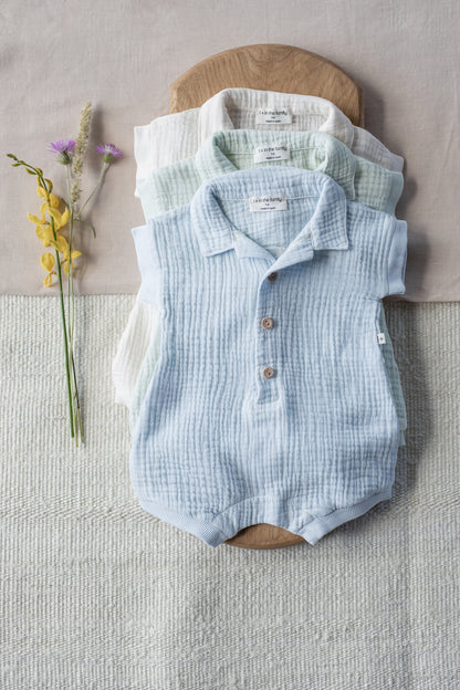 1 + In The Family Vittorio Jumpsuit - Misty-blue