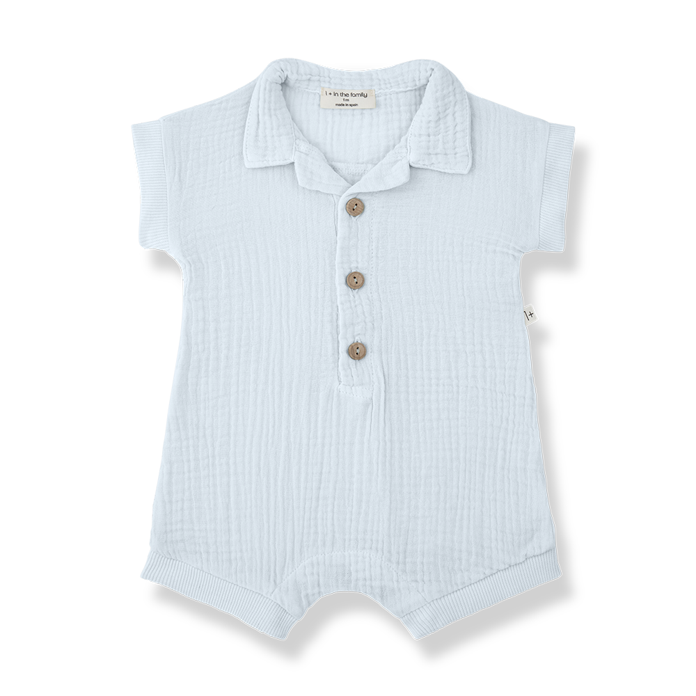 1 + In The Family Vittorio Jumpsuit - Misty-blue