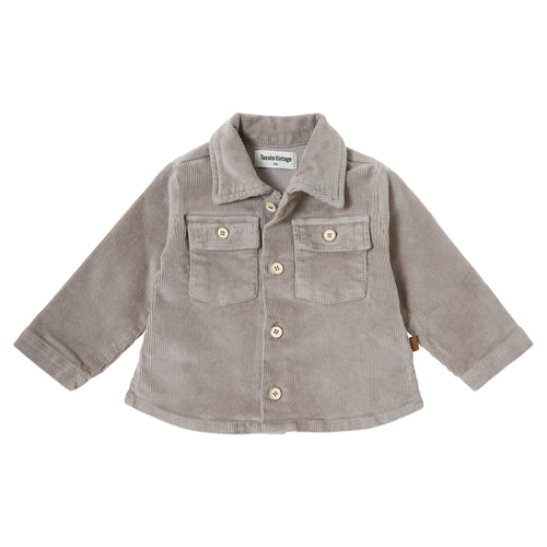 Tocoto Vintage Corduroy  Kid Over Shirt - Brown