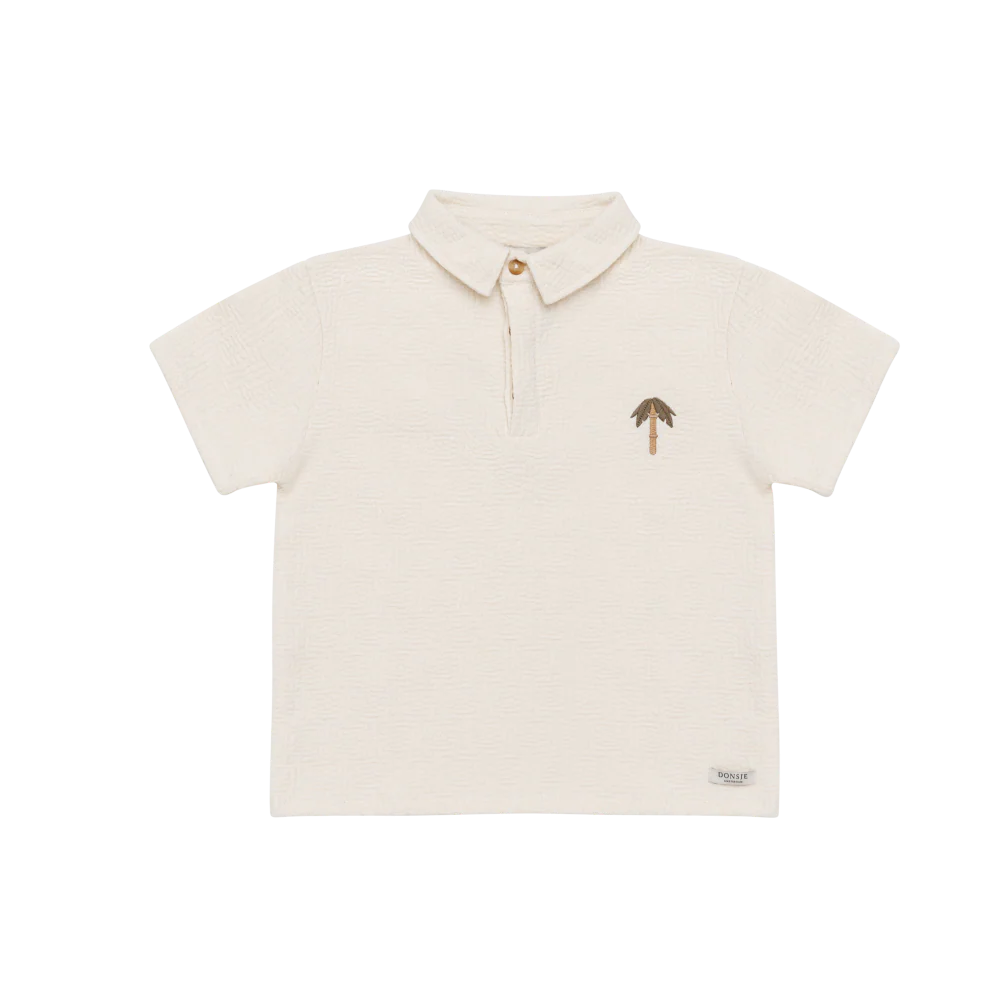 Donsje Wouti Shirt Palm Tree - Warm White