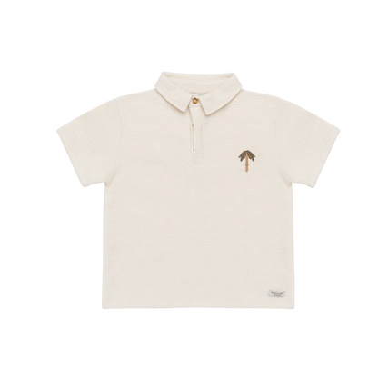 Donsje Wouti Shirt Palm Tree - Warm White
