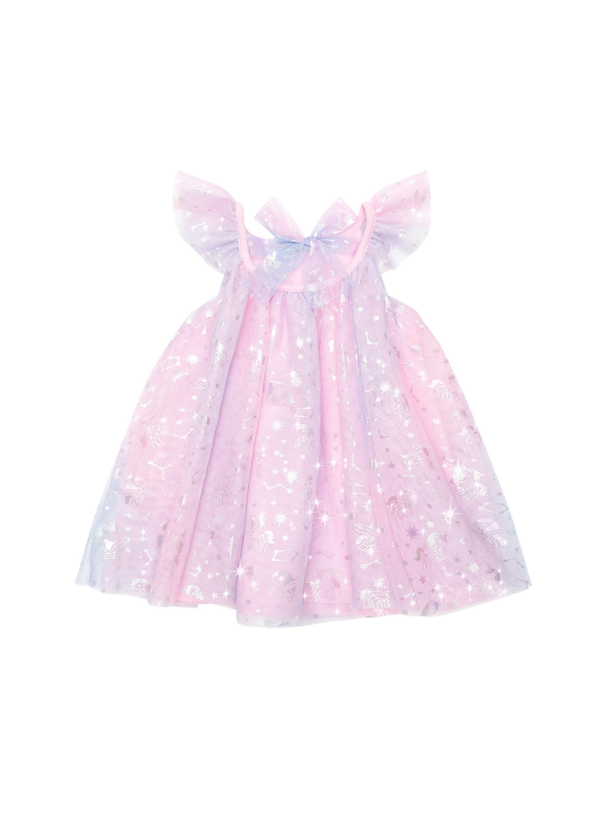 Huxbaby Cosmic Unicorn Frill Tulle Dress - Multi