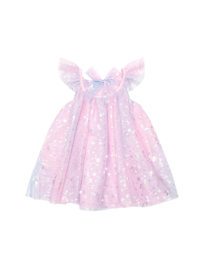 Huxbaby Cosmic Unicorn Frill Tulle Dress - Multi