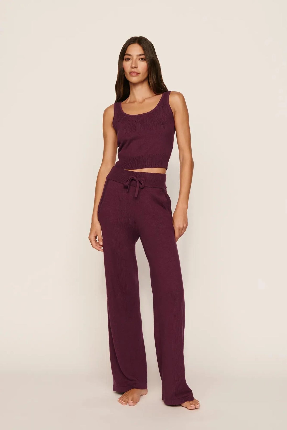 Eberjey Recycled Sweater Pant - Wildberry