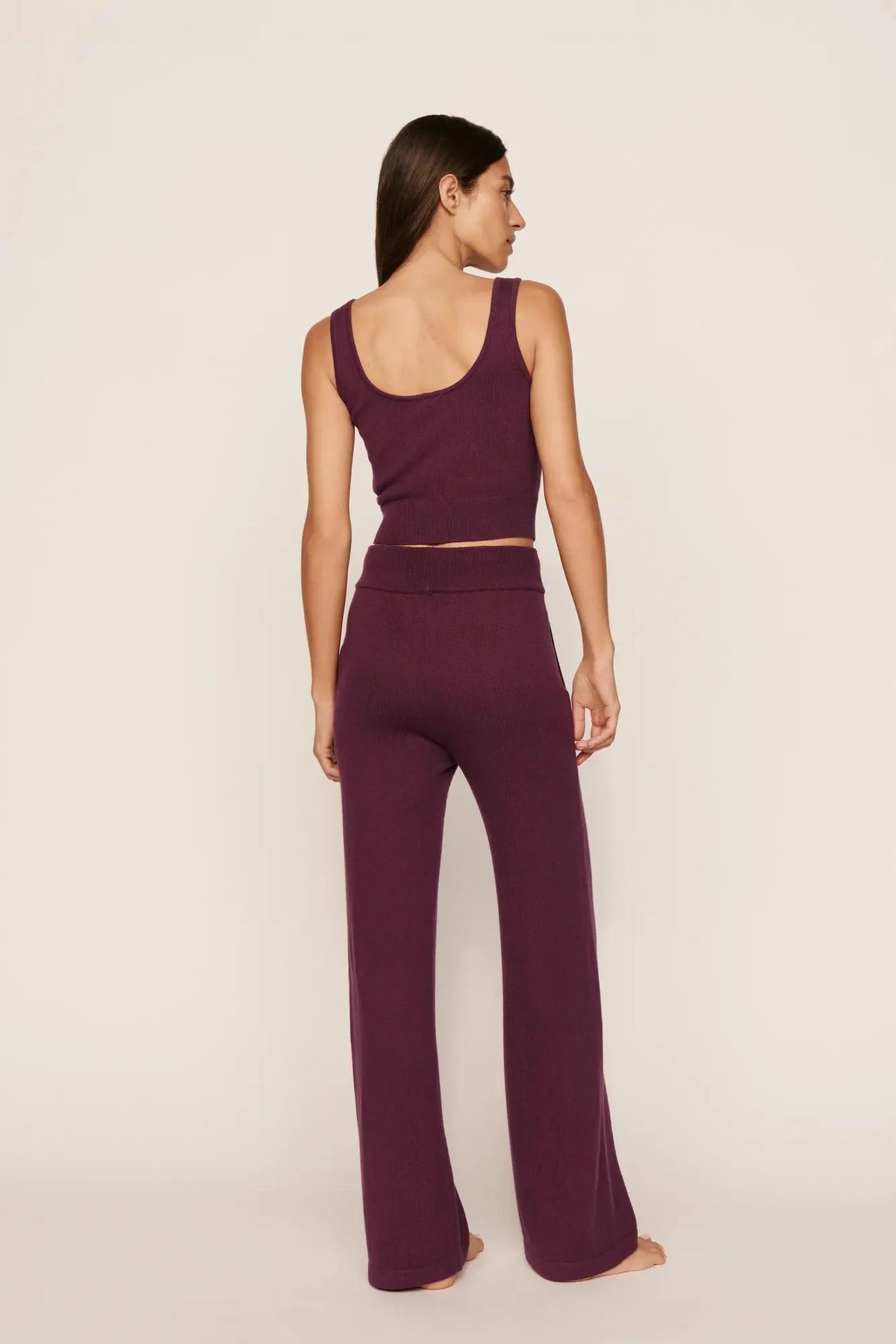 Eberjey Recycled Sweater Cropped Tank - Wildberry