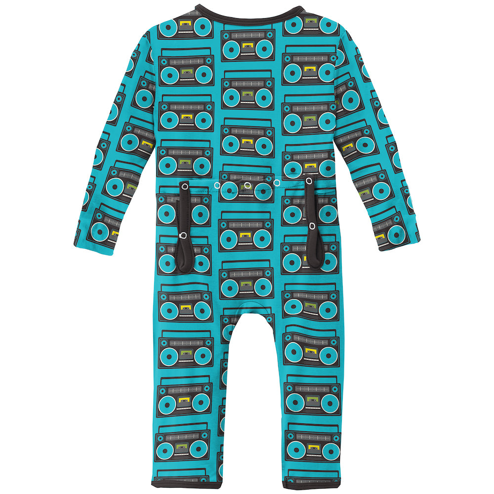 Kickee Pants Print Coverall With 2 Way Zipper - Confetti Boombox